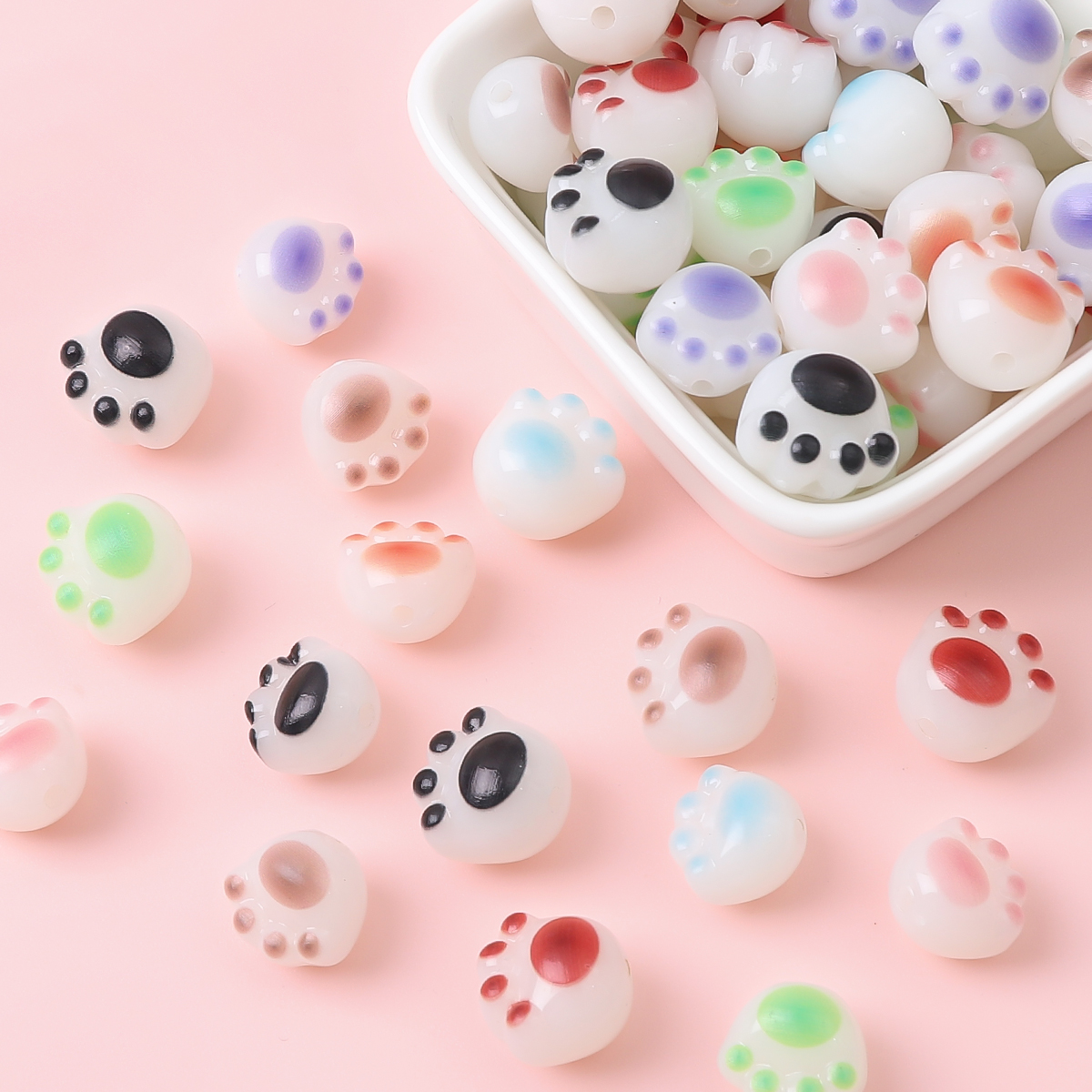 Resin Art Bracelet - 10/20Pcs Acrylic Charcoal Grilled Cute Cat