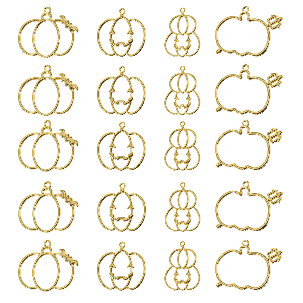 Resin Art Bracelet - 20Pcs DIY Pumpkin Resin Pendant Mold