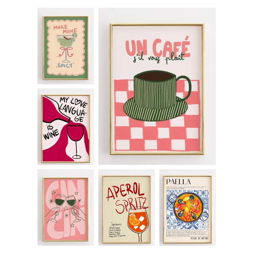 Resin Art Quotes - 2026 Funny Kitchen Quote Poster Retro