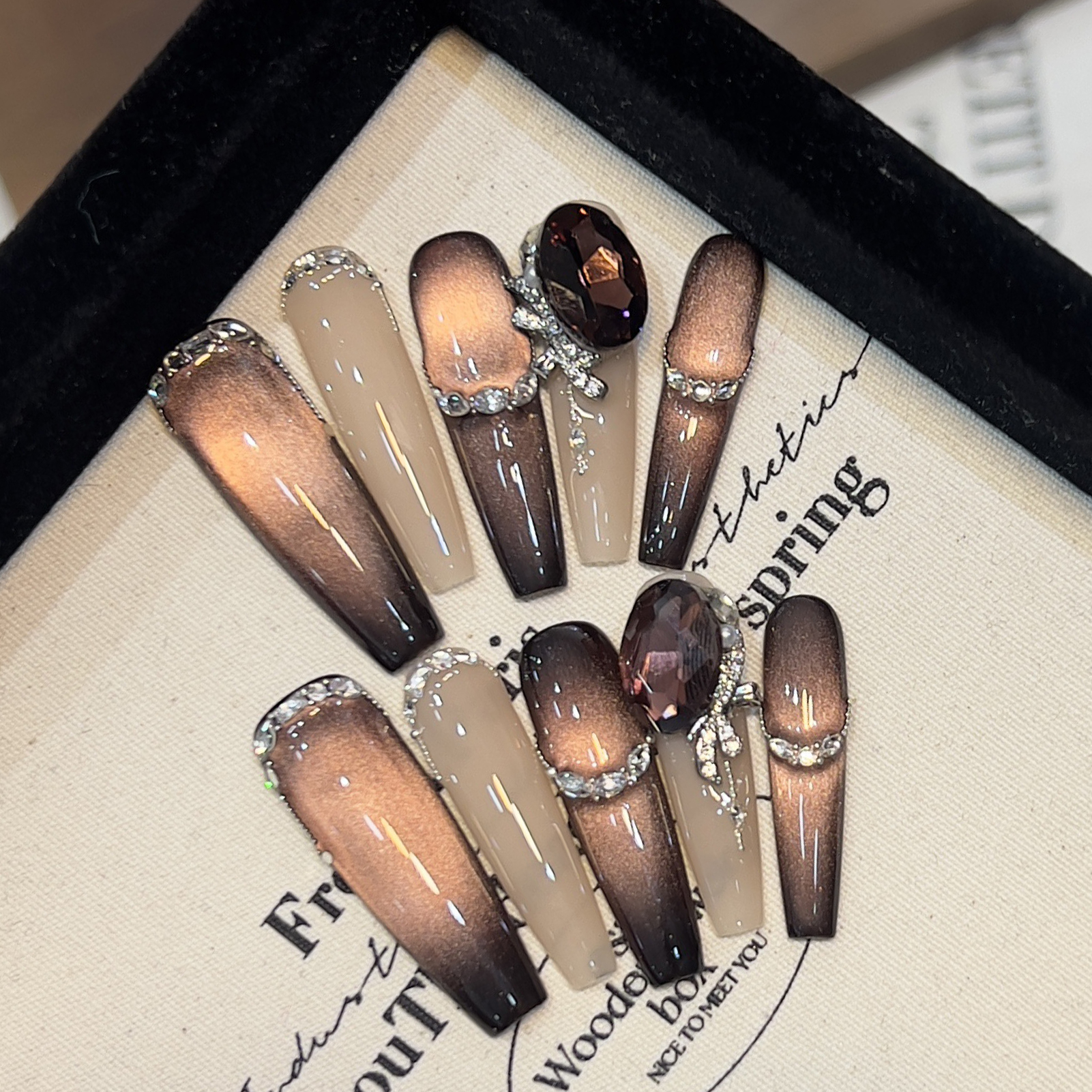 Resin Art Design For Wedding - 10Pcs Handmade Cat Eye Glitter False