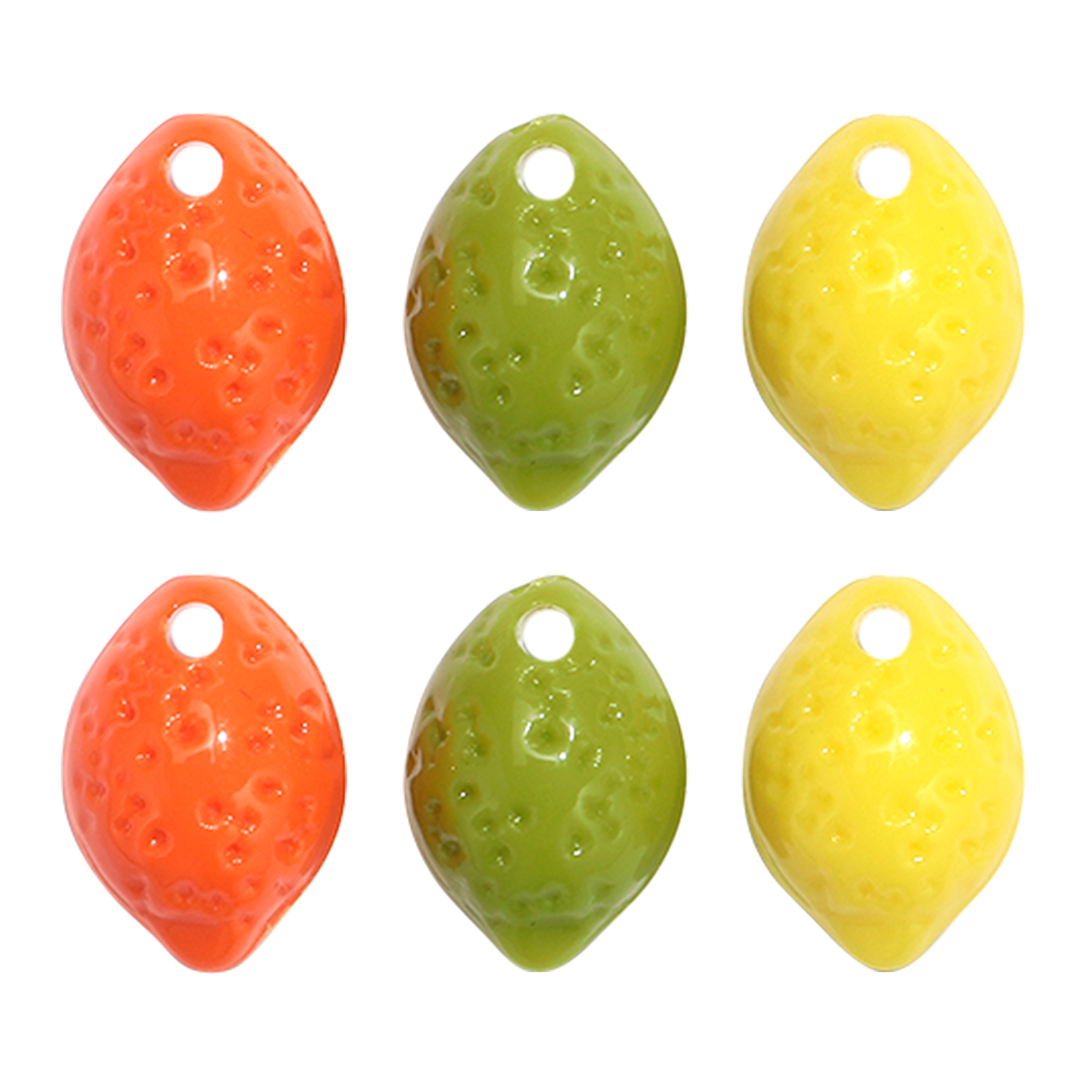 Resin Art Bracelet - 50pcs/lot Resin Colorful Lemon Shape Geometric