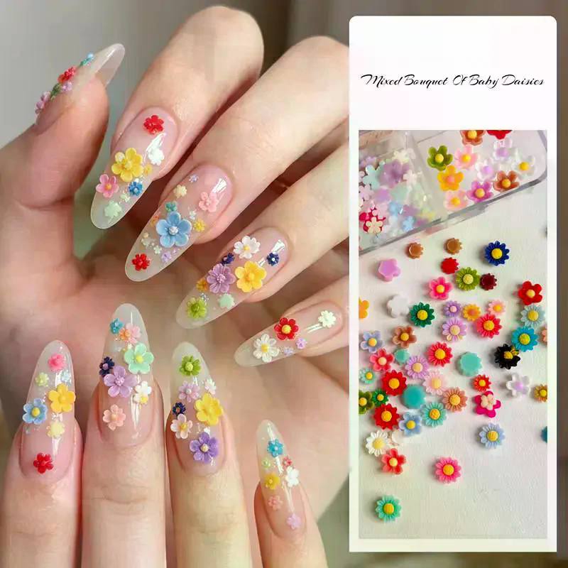 Resin Art Using Flowers - Summer Vibe Sunflower Nail Charms 3D