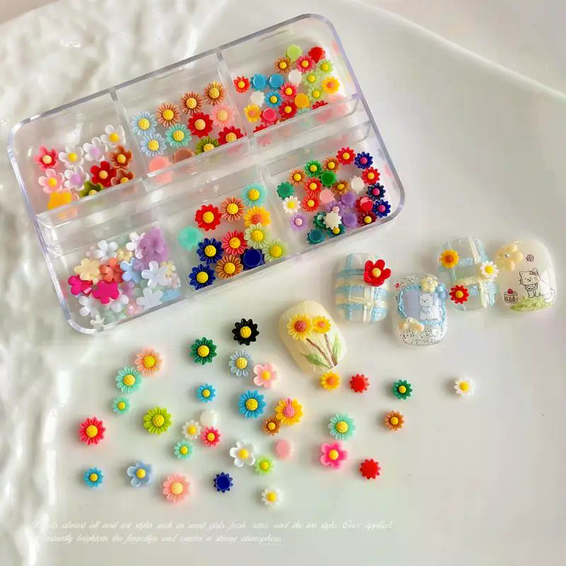 Resin Art Using Flowers - Summer Vibe Sunflower Nail Charms 3D