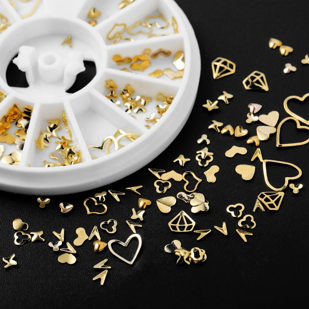 Resin Art Glitter - 1Box Gold Nail Art Glitter Metal