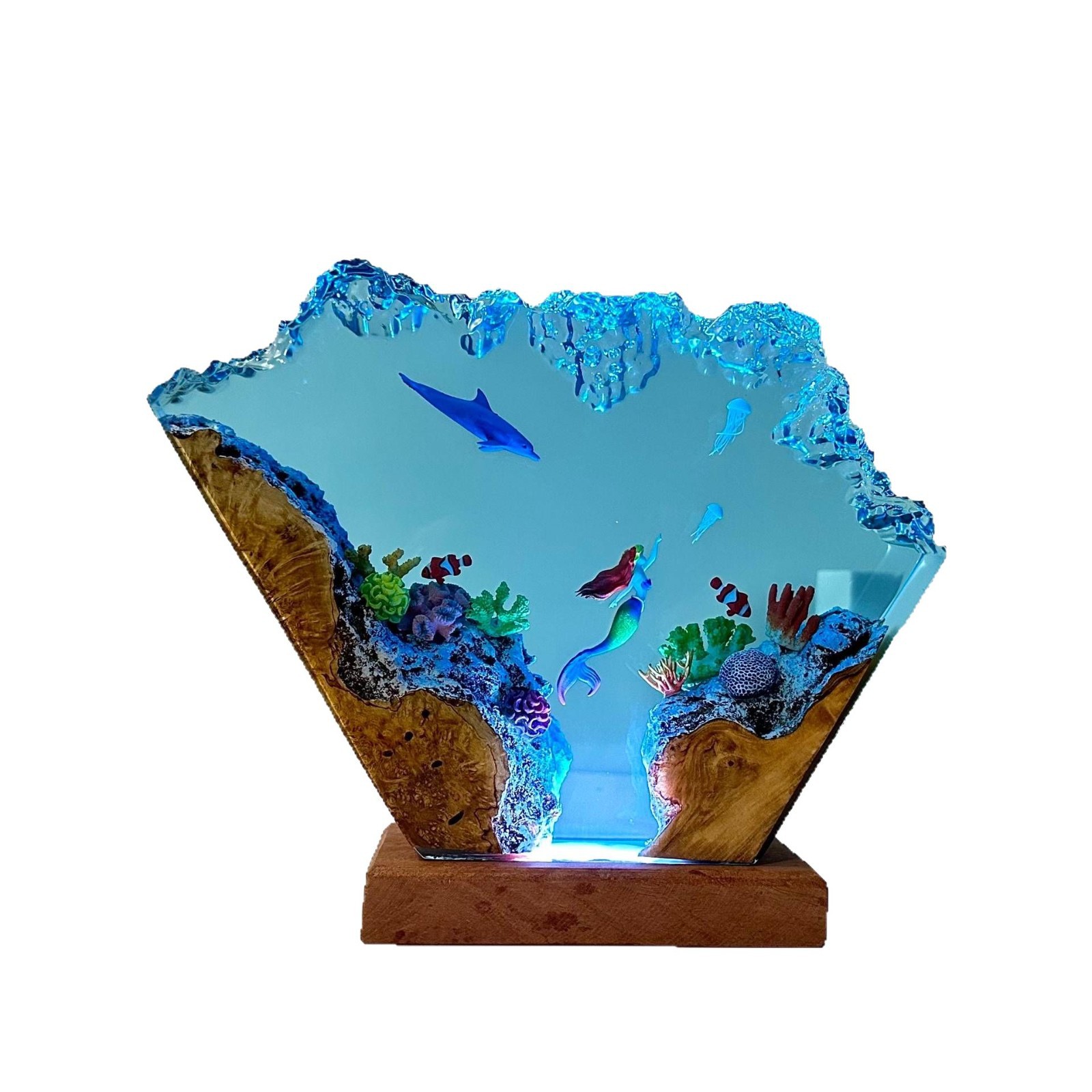 8 *5 Inches New Mermaid and Do - Resin Art Design For Wedding 评论和价格