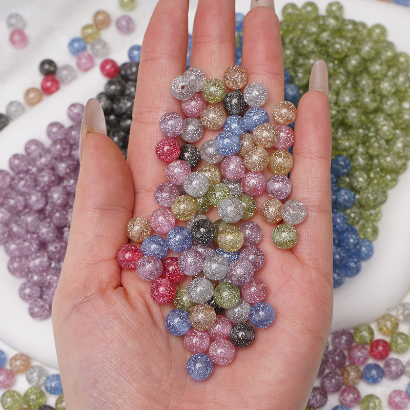 8/10mm Resins Round Shaped Bea - Resin Art Bracelet 评论和价格