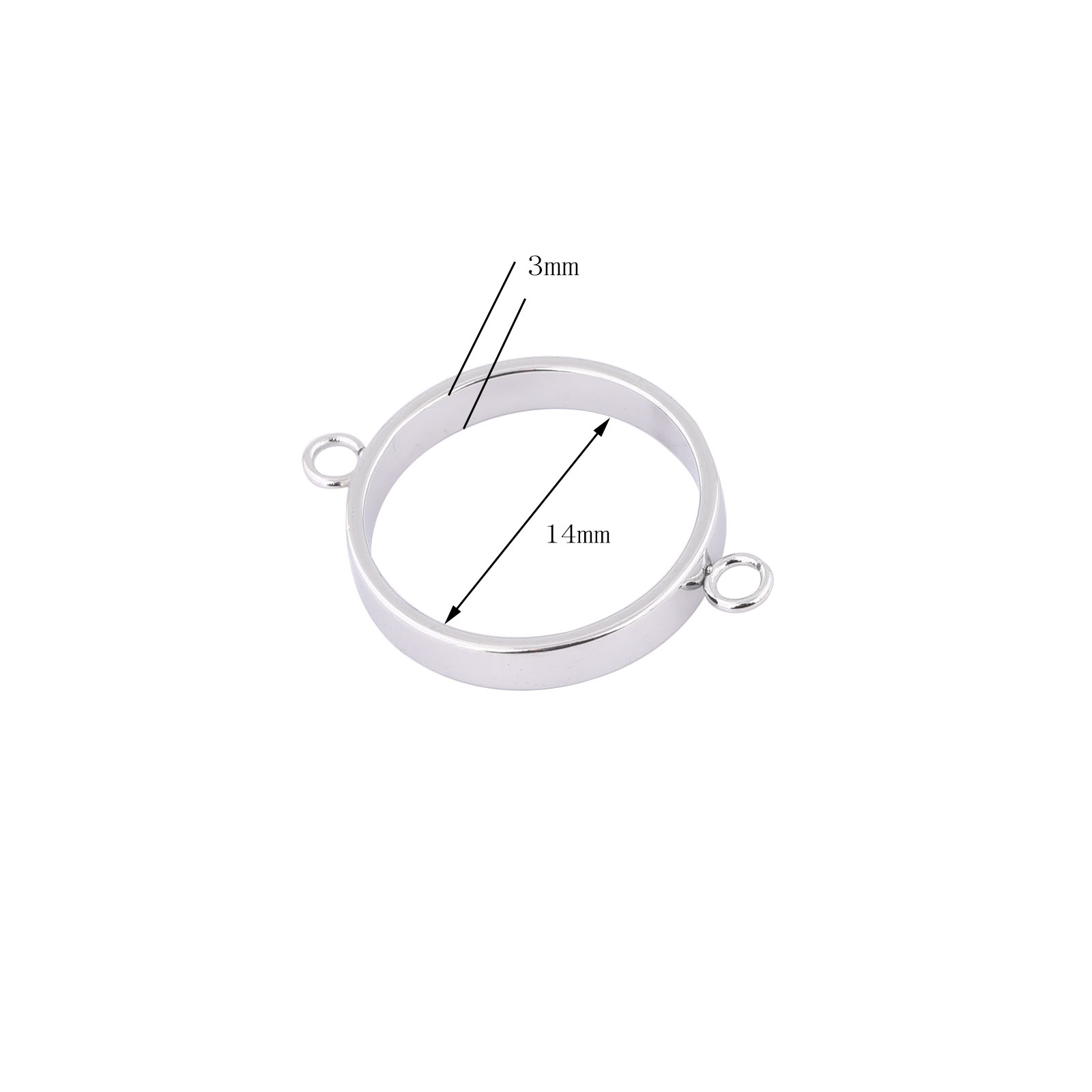 10pcs Stainless Steel 14mm Ope - Resin Art Bracelet 评论和价格