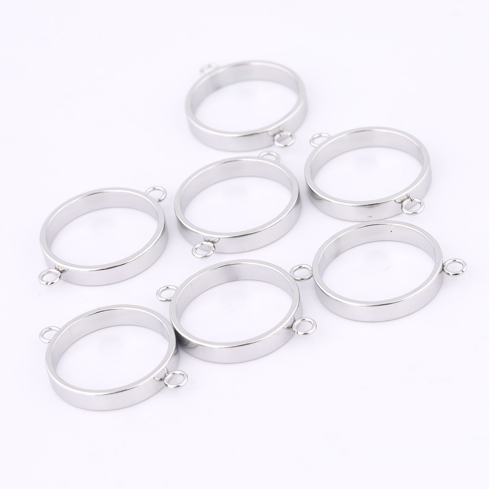 10pcs Stainless Steel 14mm Ope - Resin Art Bracelet 评论和价格