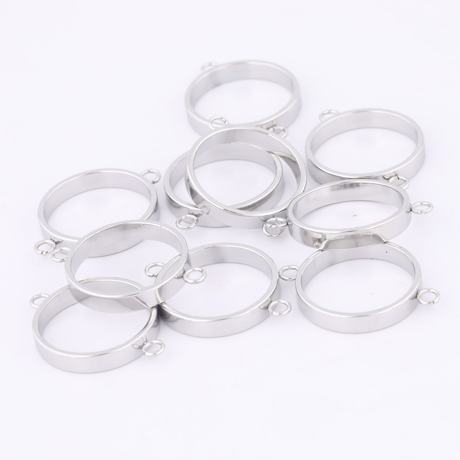 10pcs Stainless Steel 14mm Ope - Resin Art Bracelet 评论和价格