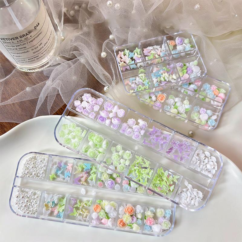 3D Nail Art Decoration Kit 6 1 - Resin Art Using Flowers 评论和价格