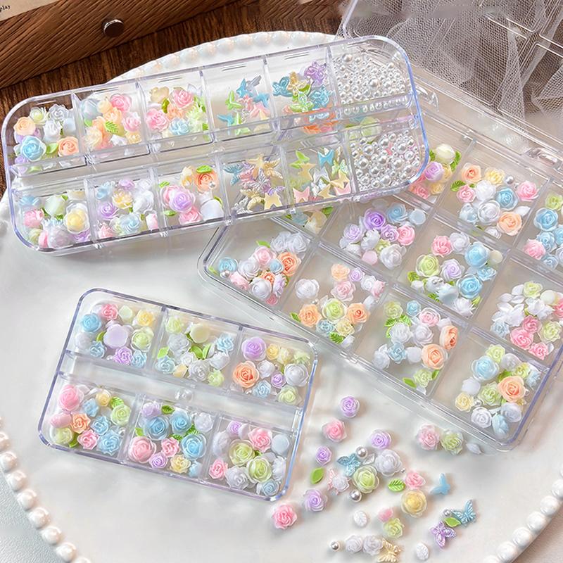 3D Nail Art Decoration Kit 6 1 - Resin Art Using Flowers 评论和价格