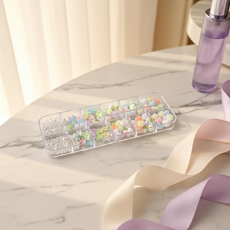 3D Nail Art Decoration Kit 6 1 - Resin Art Using Flowers 评论和价格