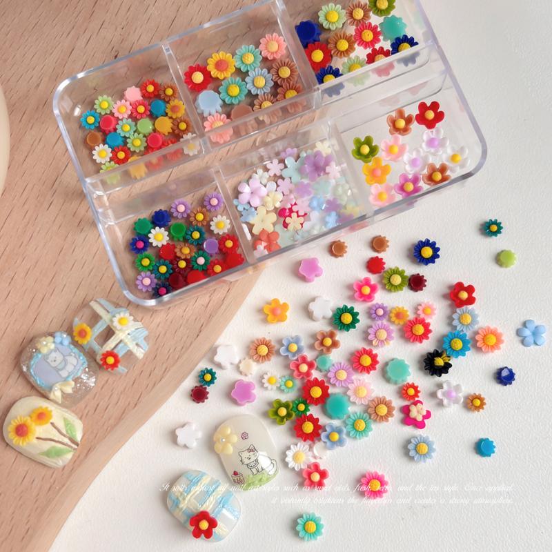 Summer 3D Sunflower Nail Charm - Resin Art Using Flowers 评论和价格