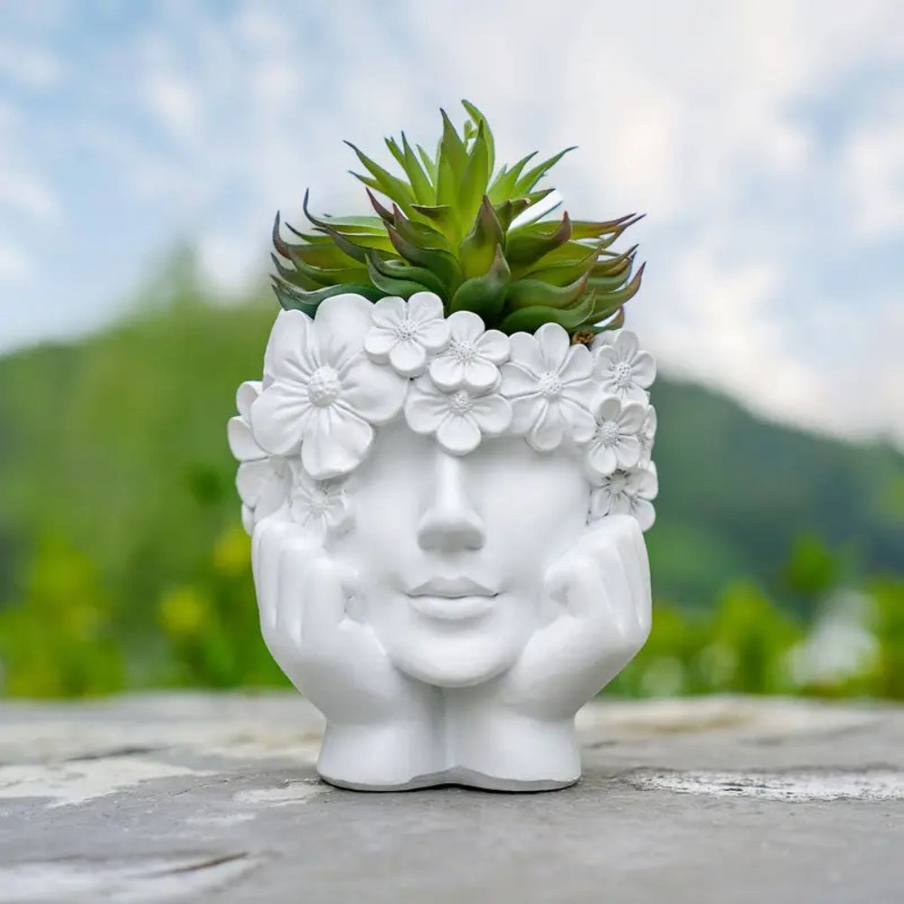 1 Creative Female Face Flower  - Resin Art Using Flowers 评论和价格