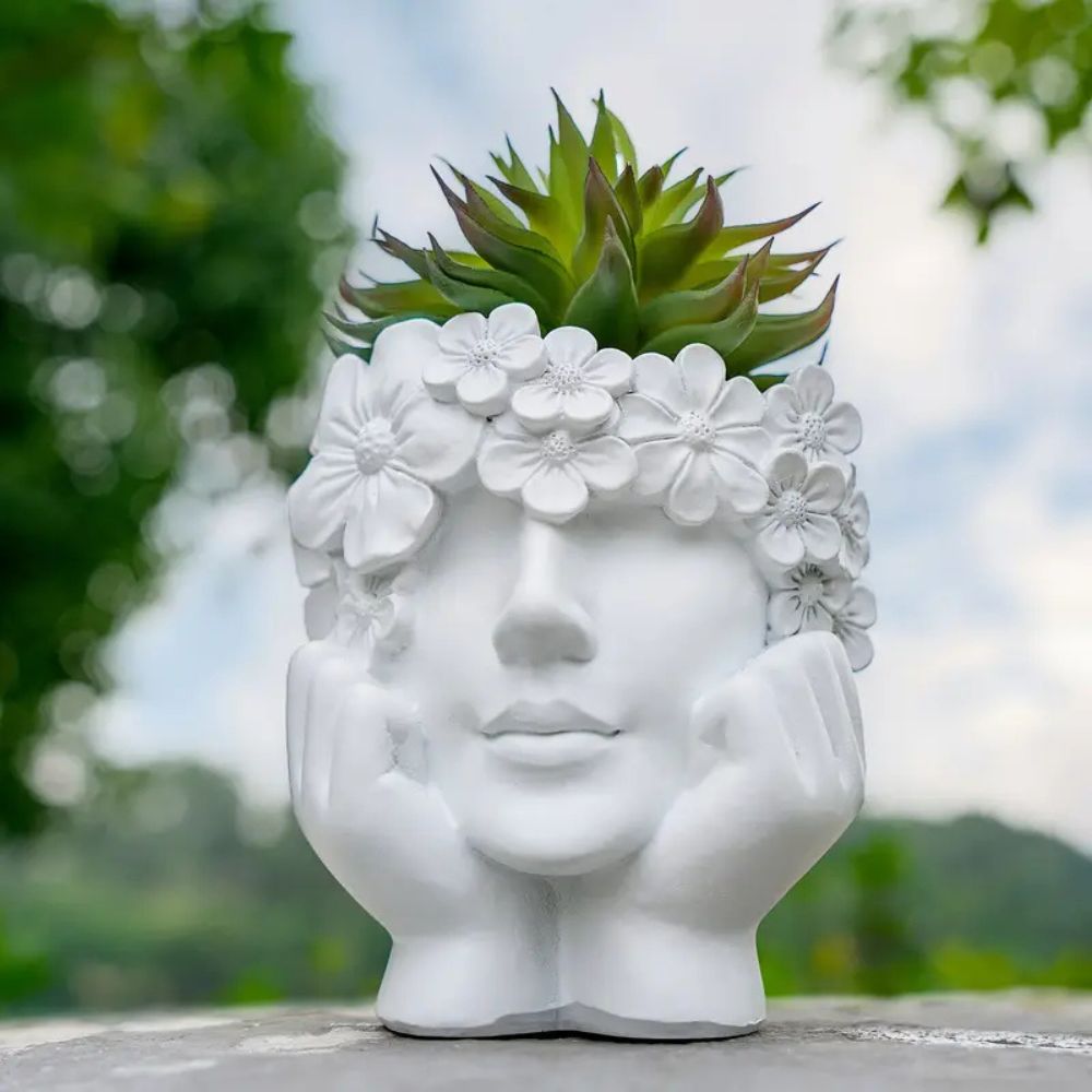 1 Creative Female Face Flower  - Resin Art Using Flowers 评论和价格