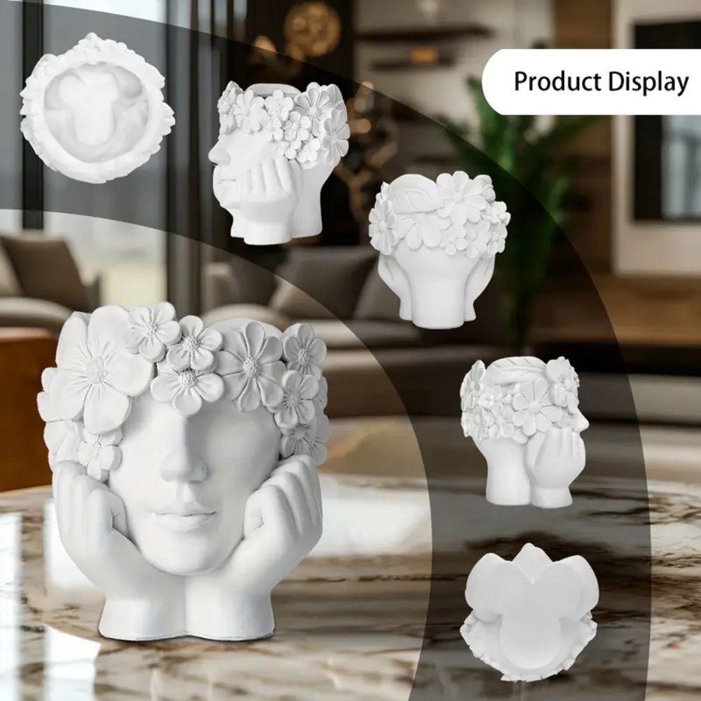 1 Creative Female Face Flower  - Resin Art Using Flowers 评论和价格