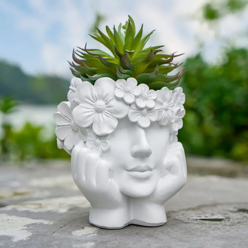 1 Creative Female Face Flower  - Resin Art Using Flowers 评论和价格