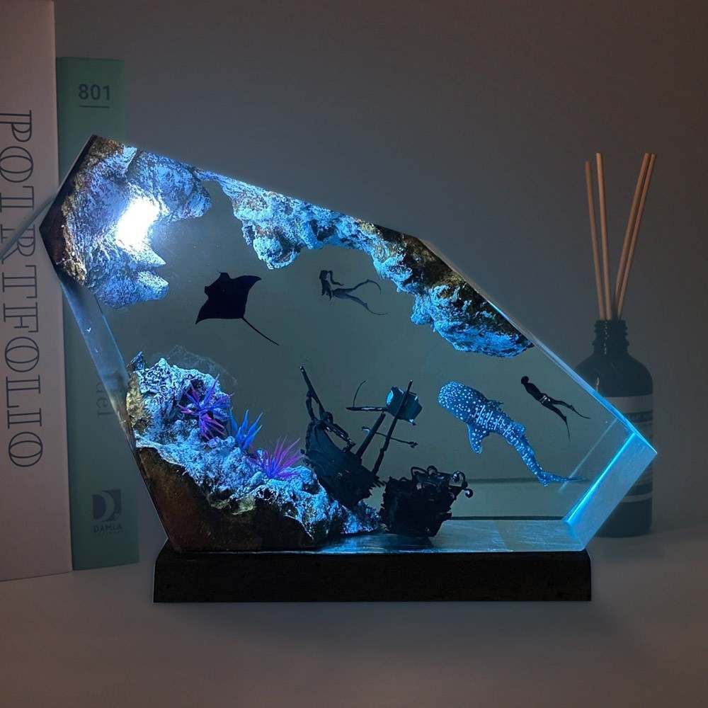 Marine Resin Wood Art Luminesc - Resin Art Design For Wedding 评论和价格