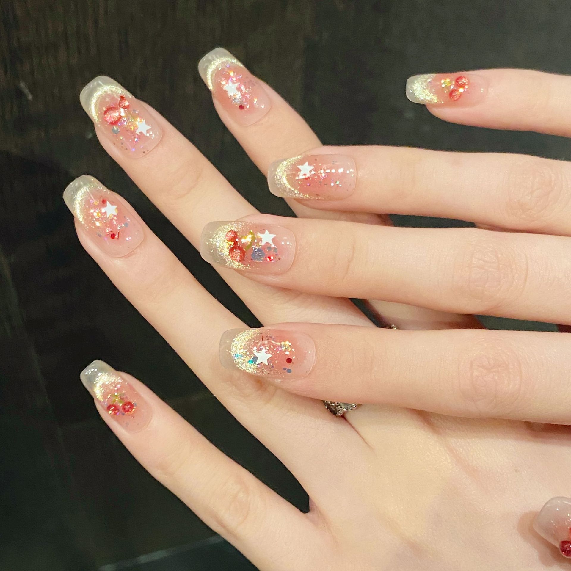 10pcs Sweet Cherry Press On Na - Resin Art Glitter 评论和价格