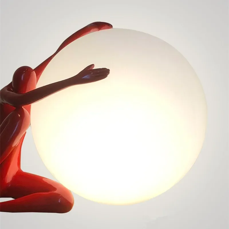 Italy Table Lamps Art  Portrai - Resin Art On Floor 评论和价格