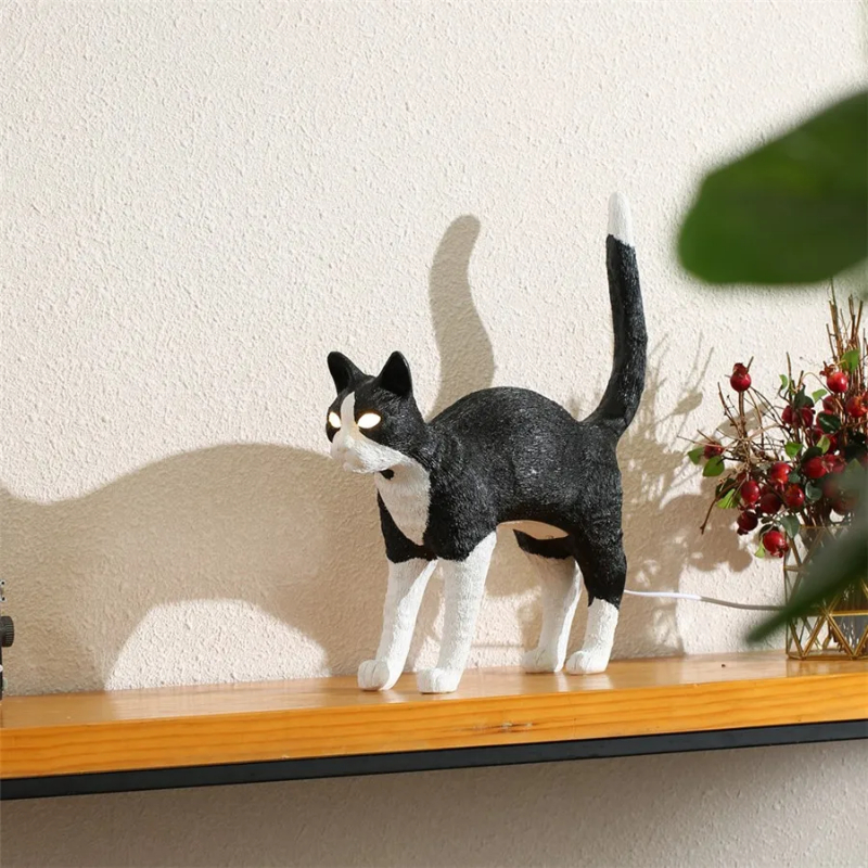 Nordic cat Table Lamp Resin an - Resin Art On Floor 评论和价格
