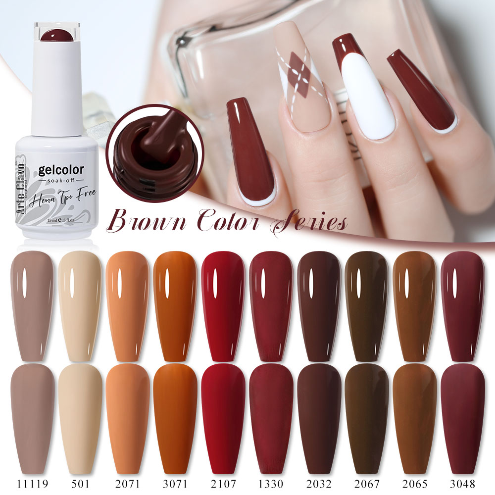 Arte Clavo Red Brown Gel Nail  - Resin Art Varnish 评论和价格