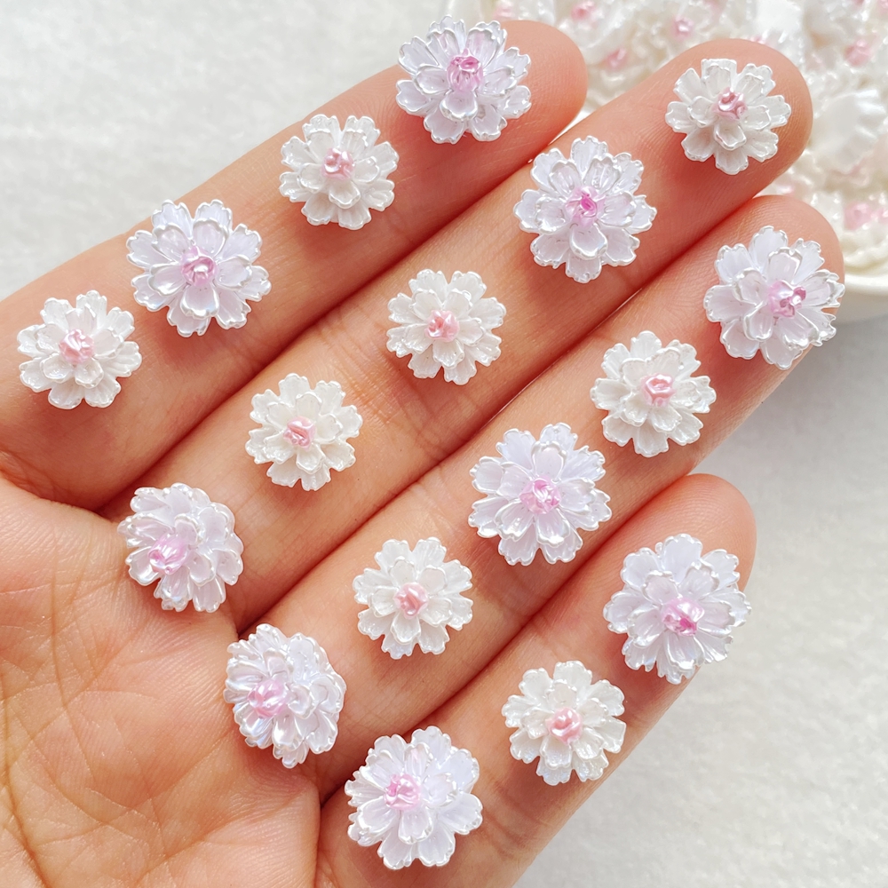 50Pcs Cute Mini Cartoon Flower - Resin Art Design For Wedding 评论和价格