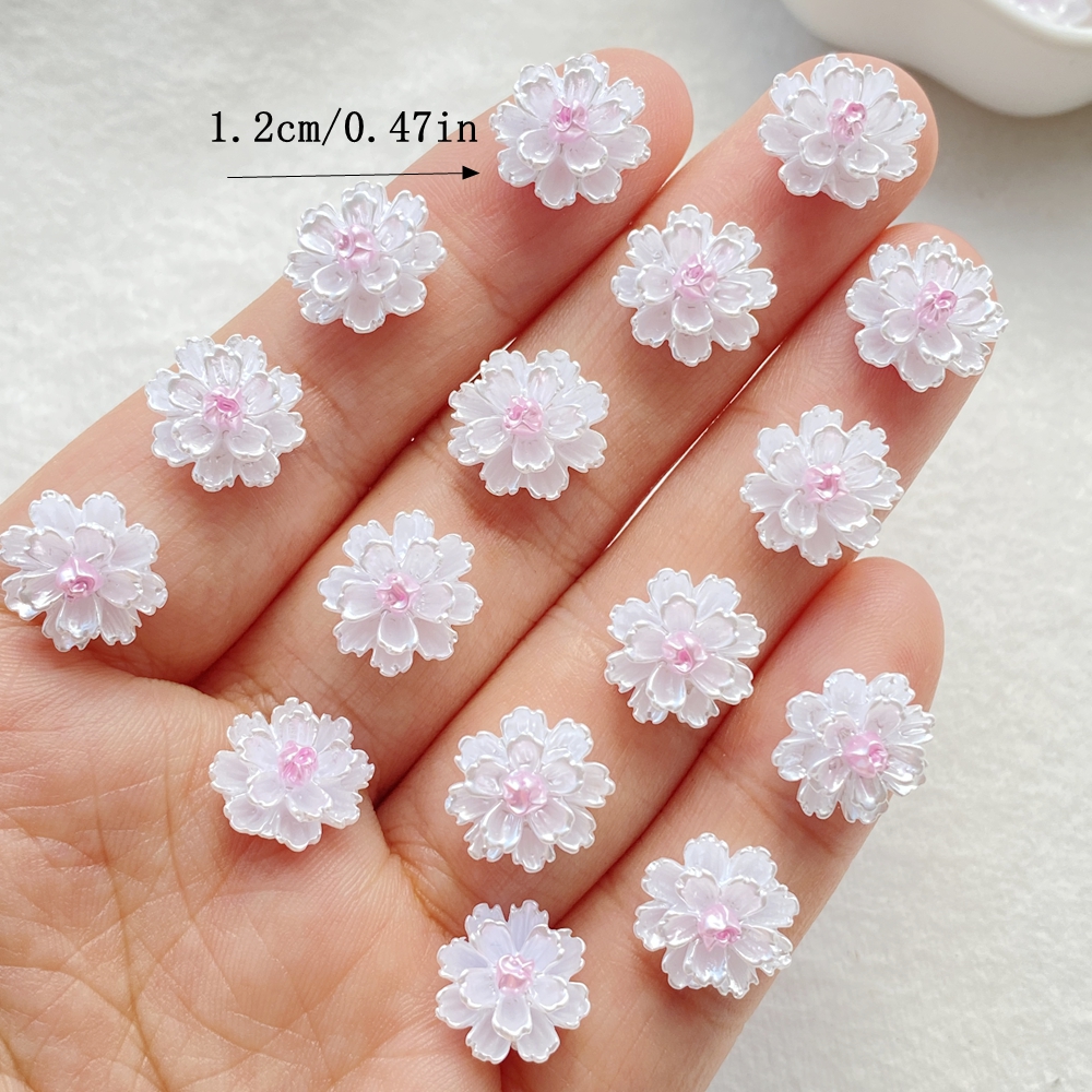 50Pcs Cute Mini Cartoon Flower - Resin Art Design For Wedding 评论和价格