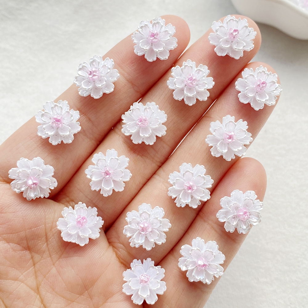 50Pcs Cute Mini Cartoon Flower - Resin Art Design For Wedding 评论和价格