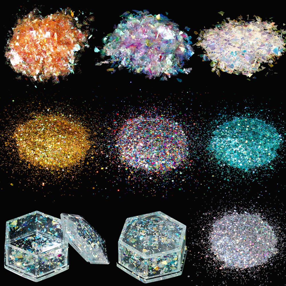 10g Irregular Shiny AB Mirror  - Resin Art Glitter 评论和价格