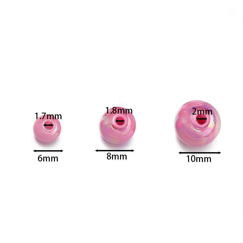 50/100pcs 6/8/10mm AB Color Ac - Resin Art Bracelet 评论和价格