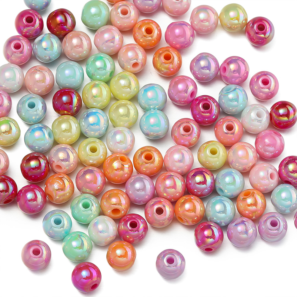 50/100pcs 6/8/10mm AB Color Ac - Resin Art Bracelet 评论和价格