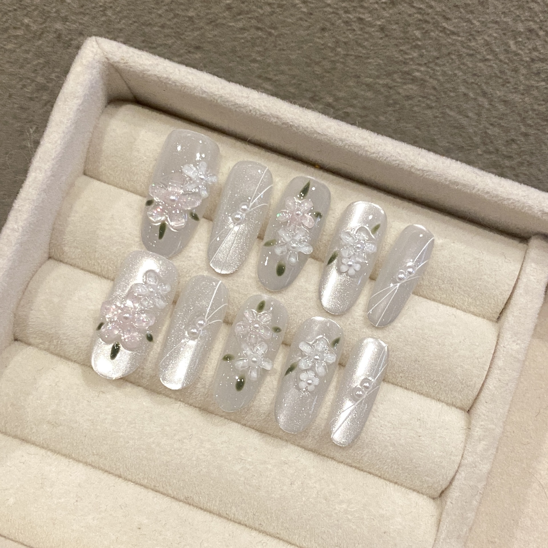 10pcs Glitter Sliver Press On  - Resin Art Glitter 评论和价格