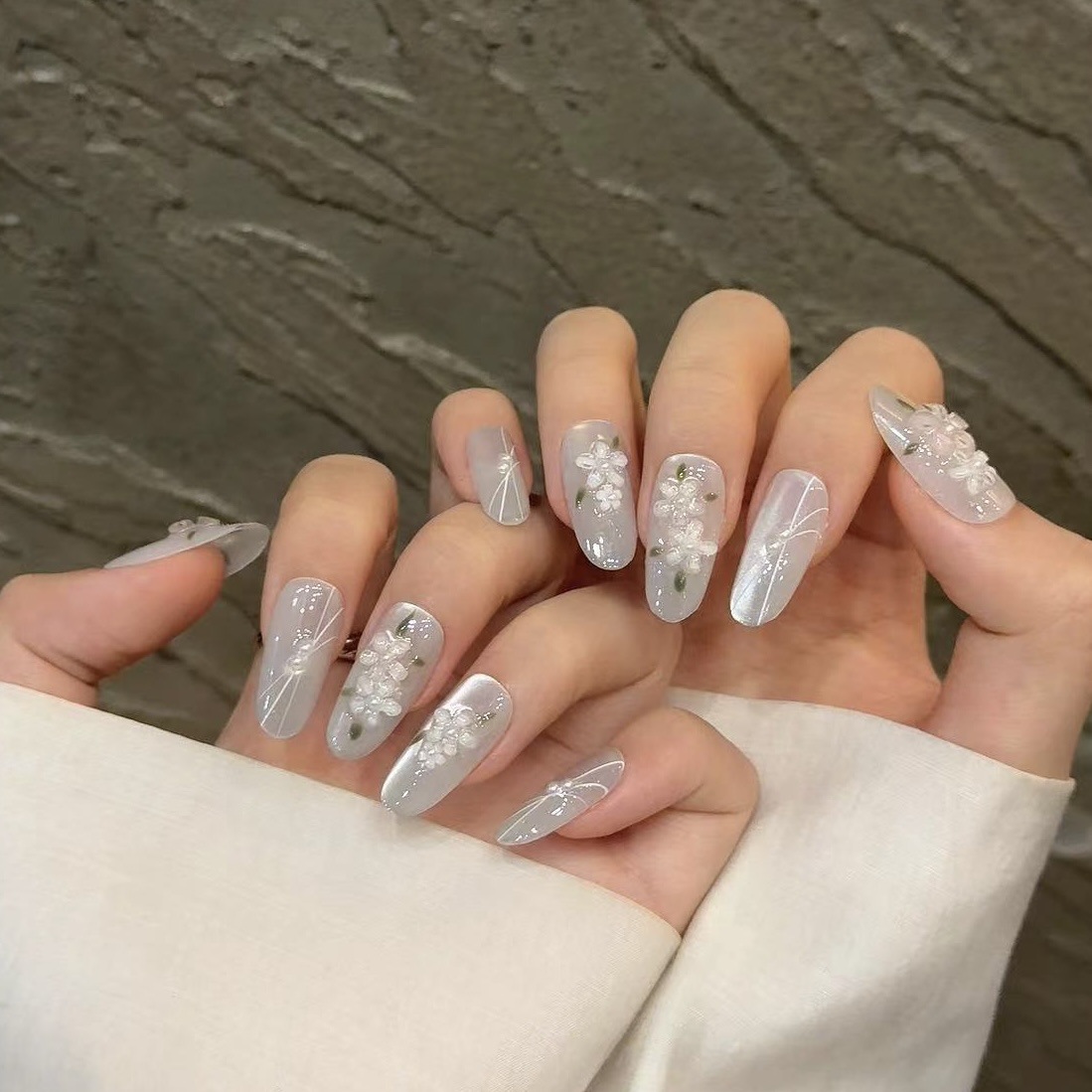 10pcs Glitter Sliver Press On  - Resin Art Glitter 评论和价格