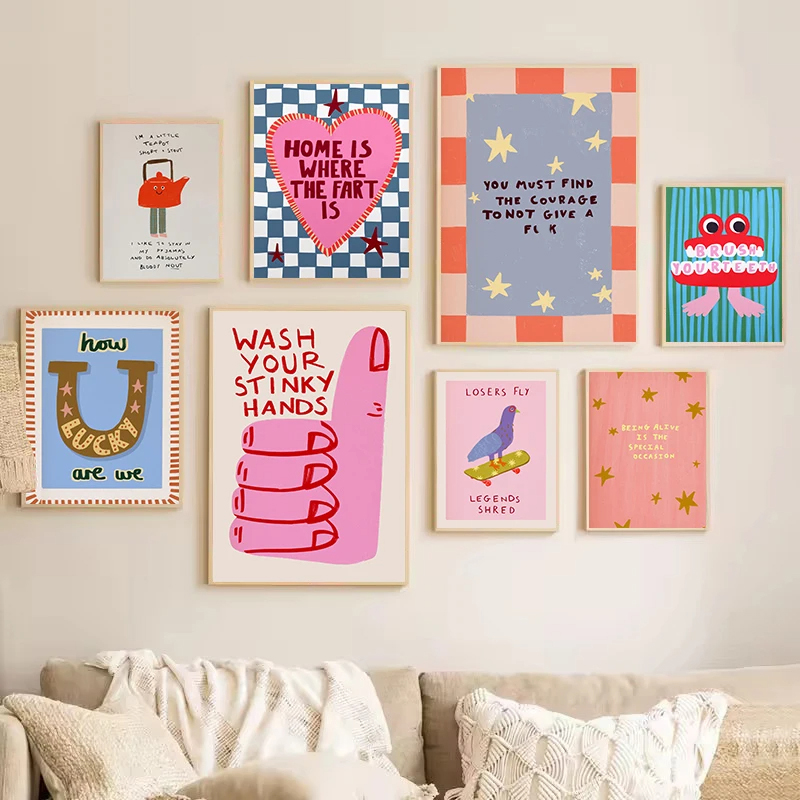 Colorful Humorous House Slogan - Resin Art Quotes 评论和价格