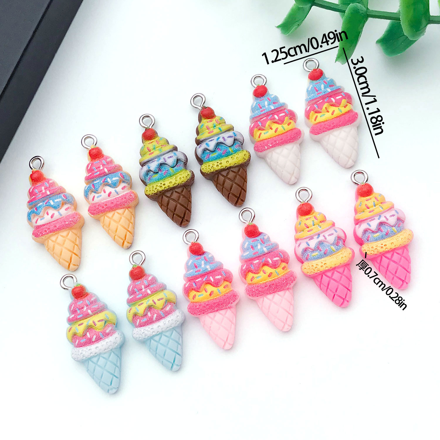 5/12pcs Resin Strawberry Ice C - Resin Art Bracelet 评论和价格