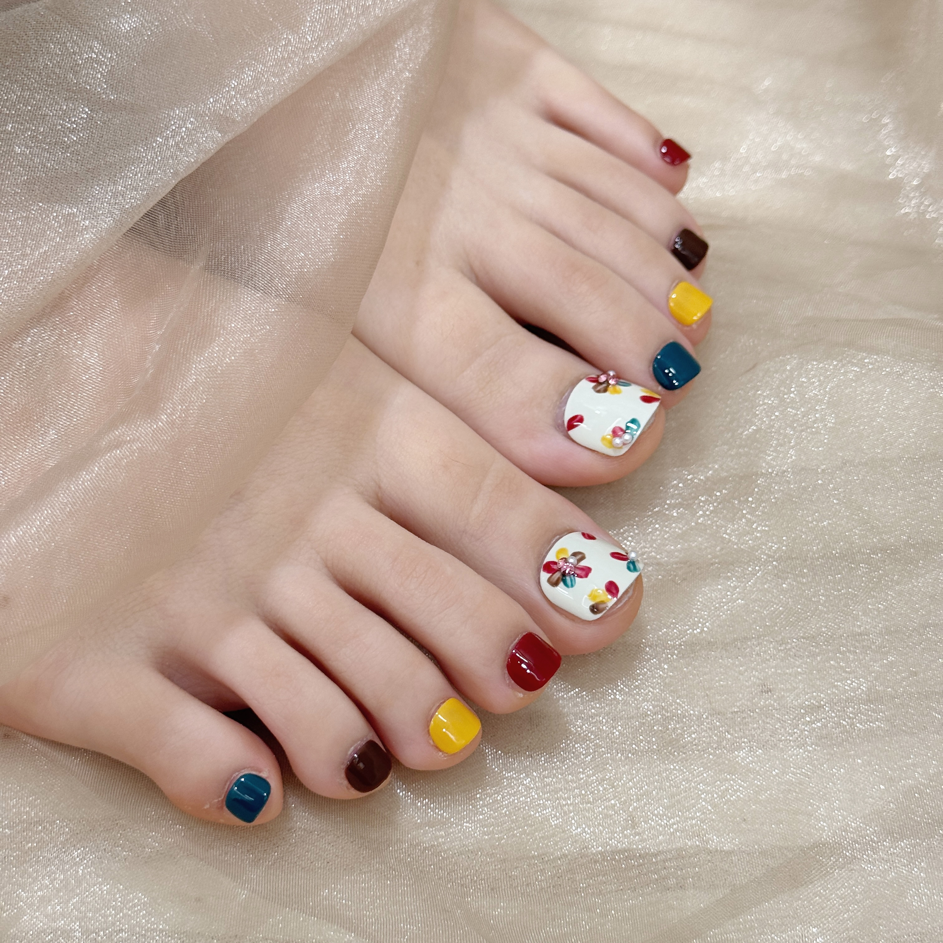 12pcs Handmade Pressed Foot Na - Resin Art Using Flowers 评论和价格