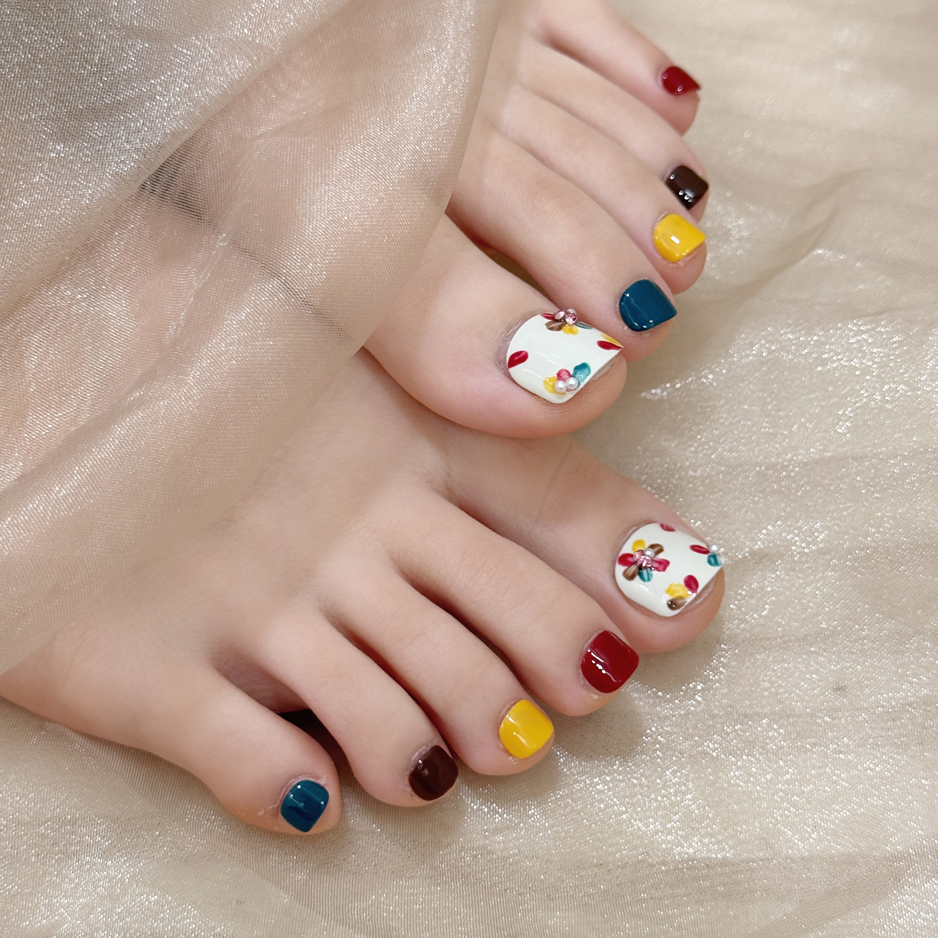 12pcs Handmade Pressed Foot Na - Resin Art Using Flowers 评论和价格